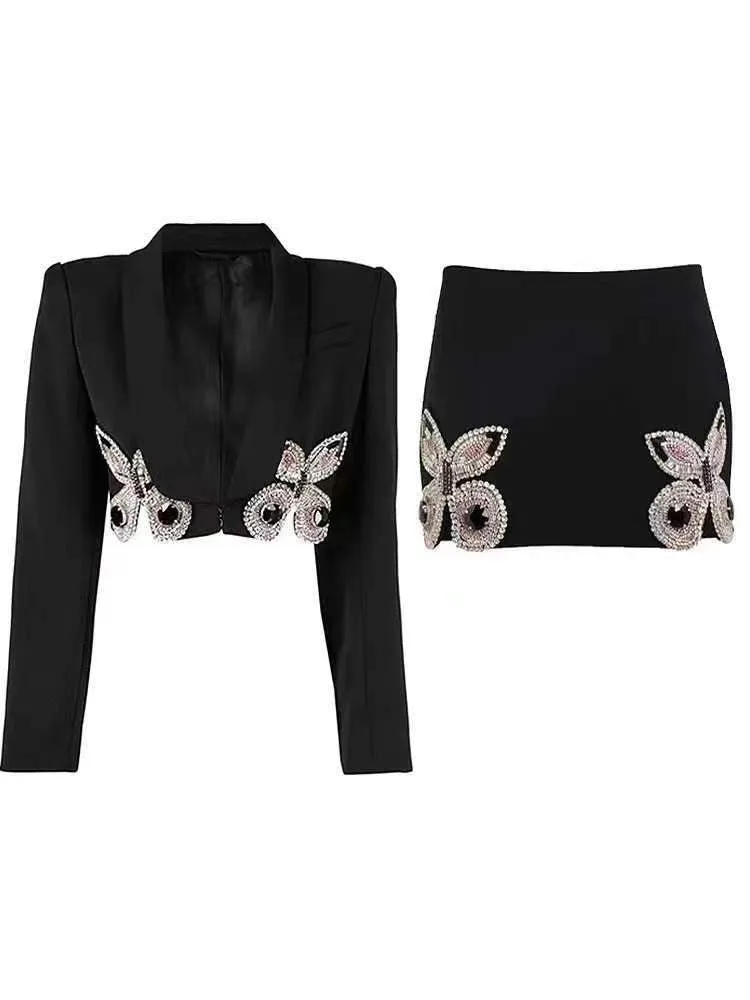 Luxury Chic Mini Skirt and Blazer Set