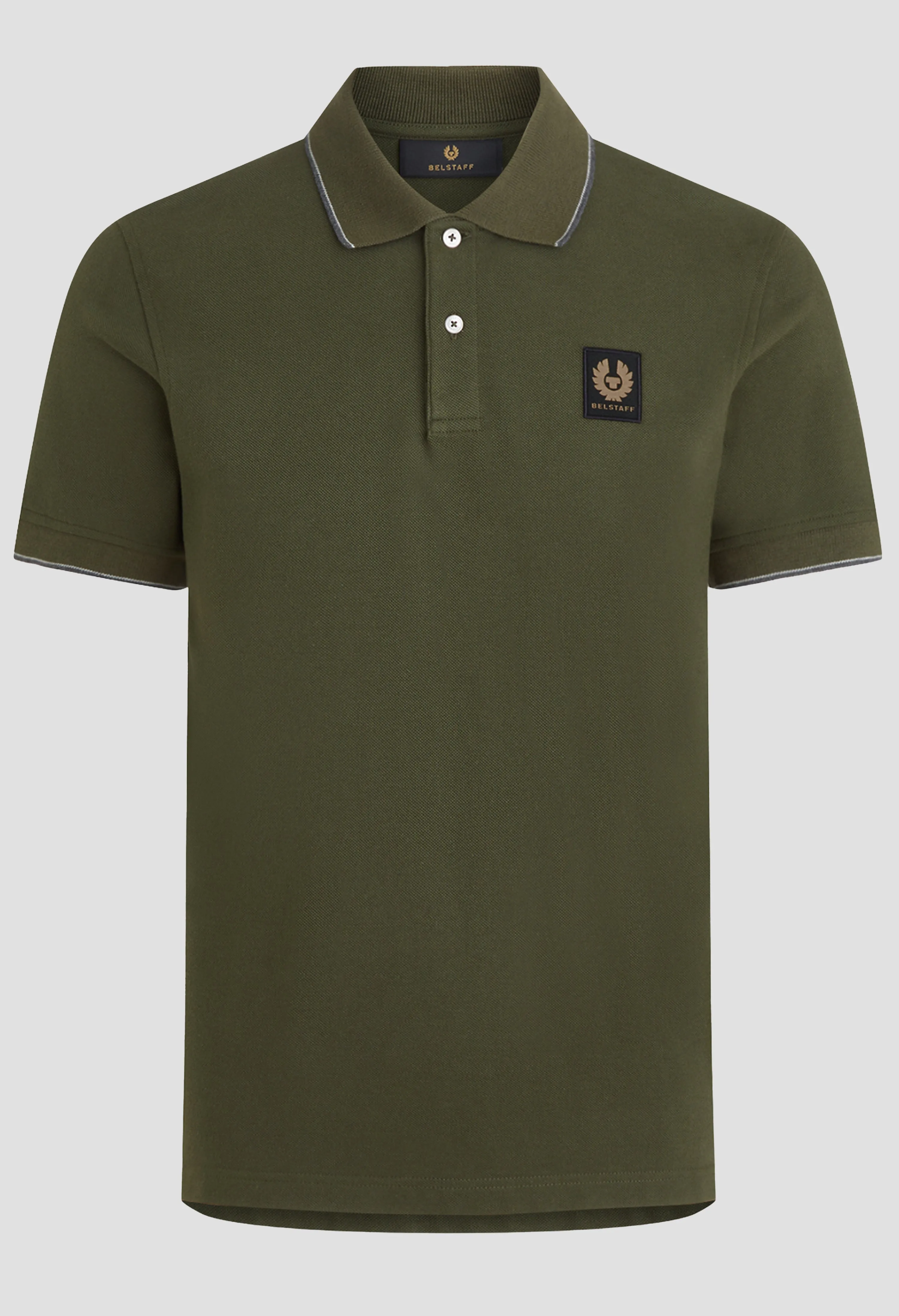 Men's Belstaff Tile Green Double Tipped Polo