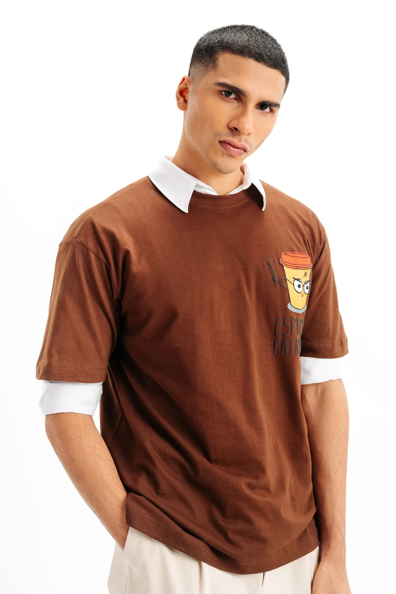 Men's Espresso Oversized Tees