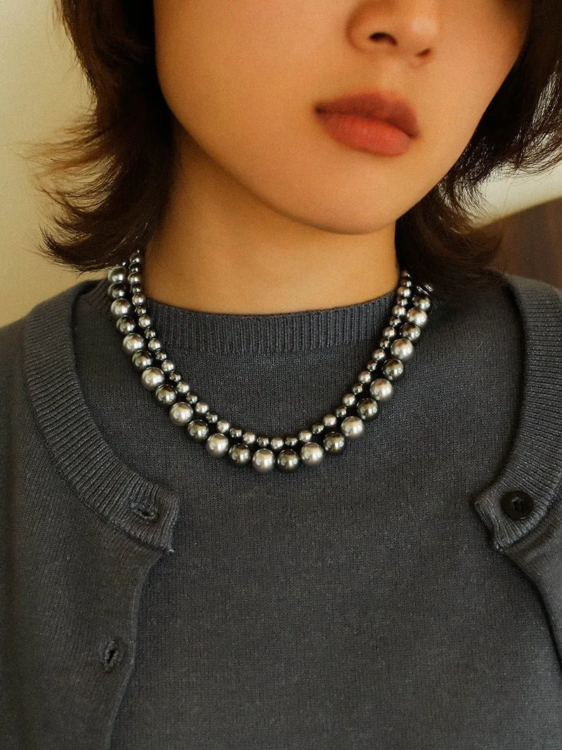 Mixed Color Round Artificial Pearl Necklaces-10mmPearls