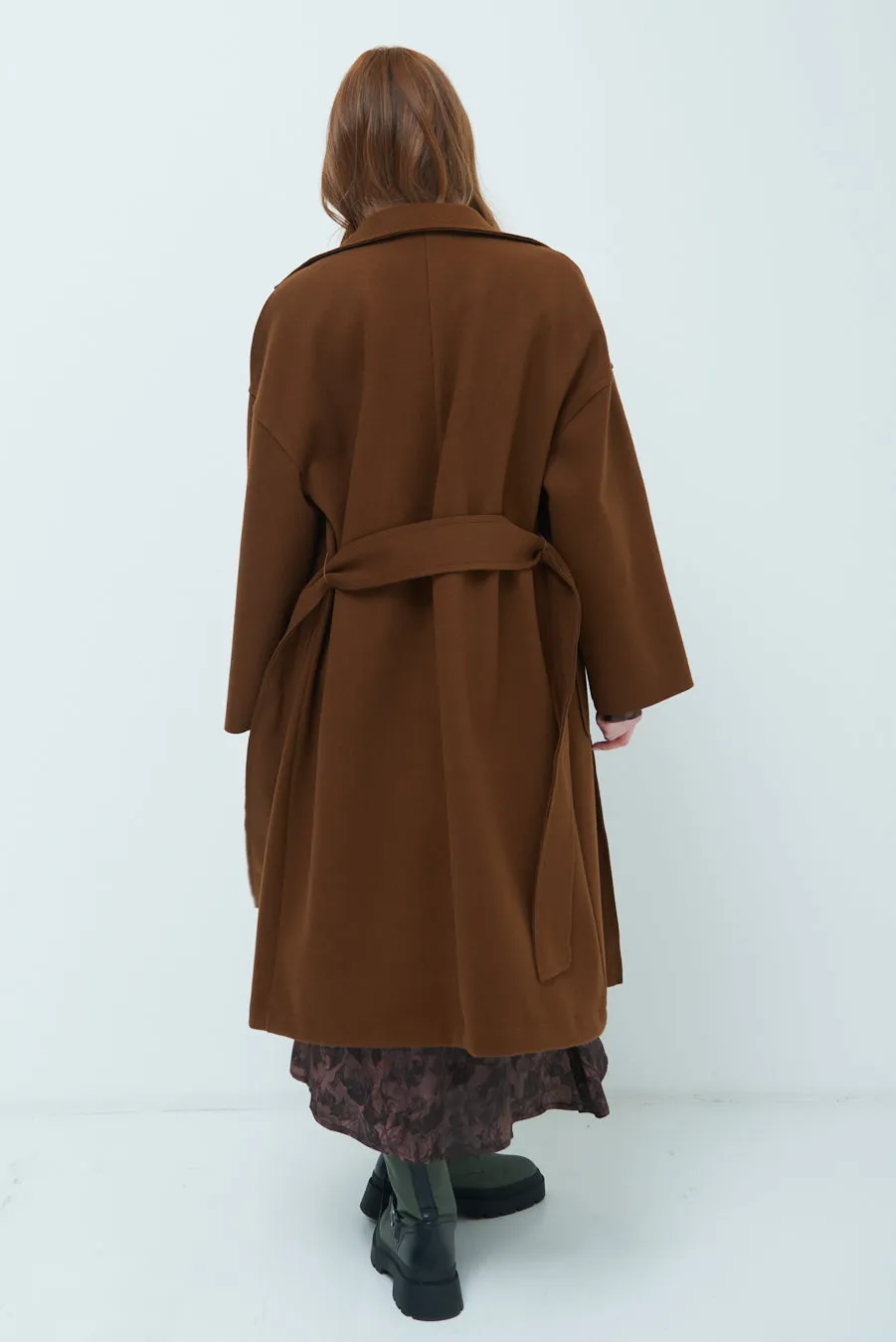 Oversized long coat with wide lapels wholesale