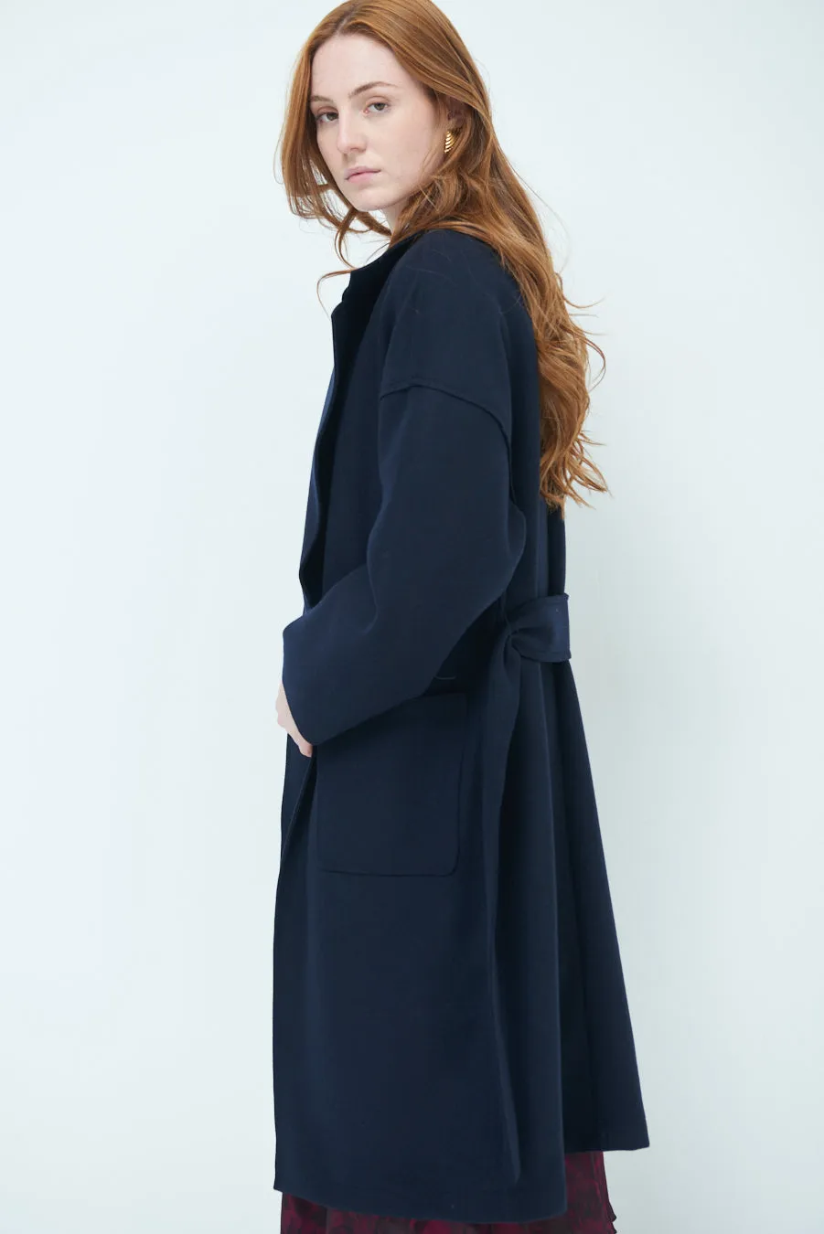 Oversized long coat with wide lapels wholesale