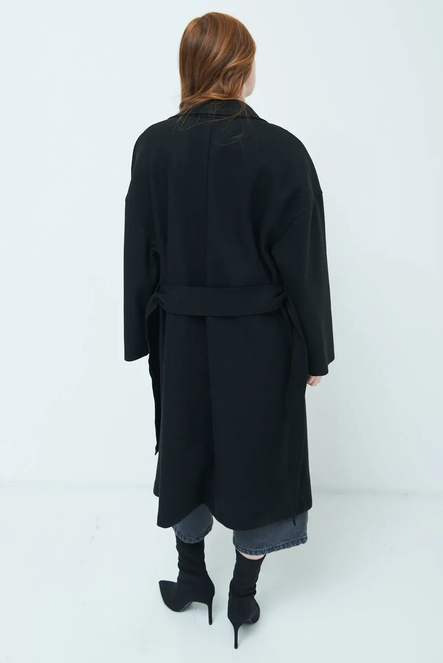 Oversized long coat with wide lapels wholesale