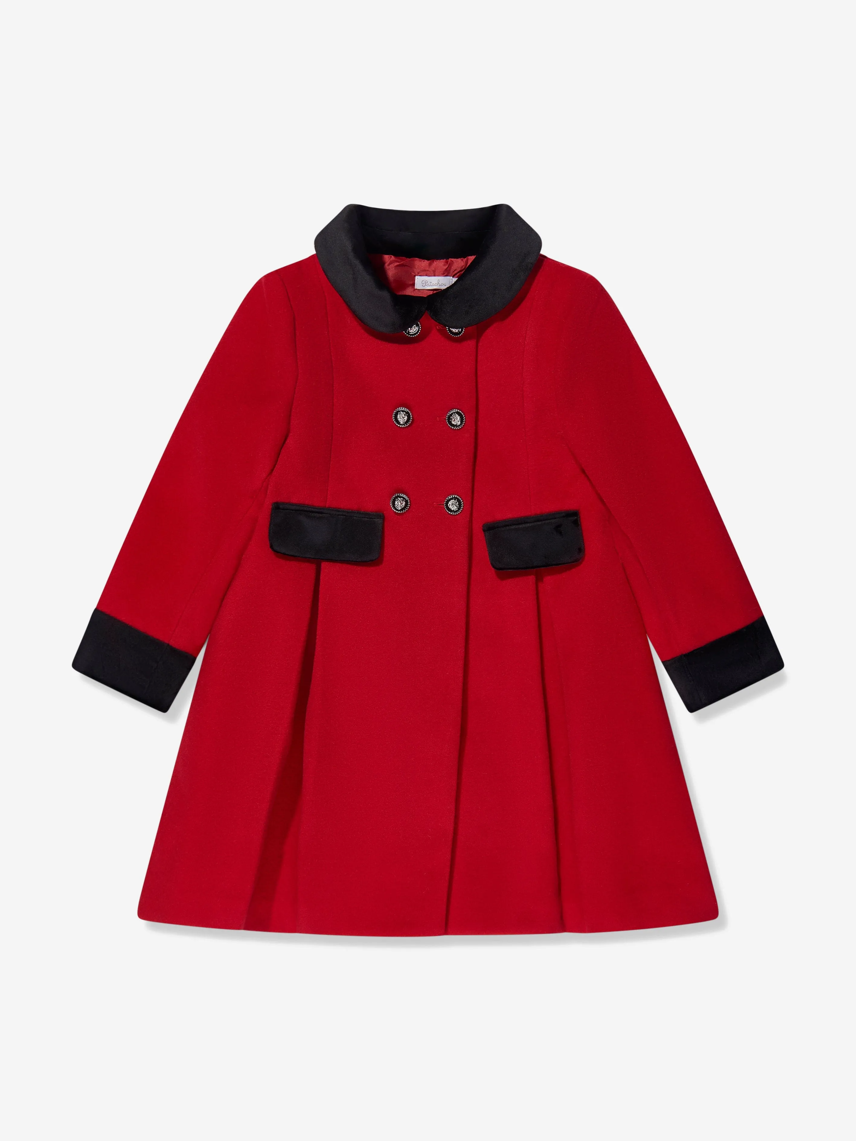 Patachou Girls Classic Coat in Red