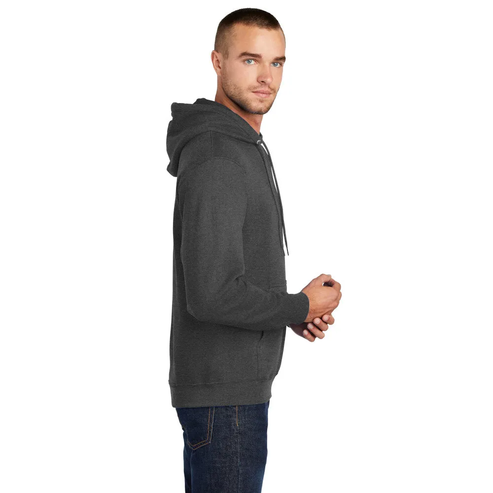 Port & Company® Core Fleece Pullover Hooded Sweatshirt - Dark Heather Grey