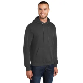 Port & Company® Core Fleece Pullover Hooded Sweatshirt - Dark Heather Grey