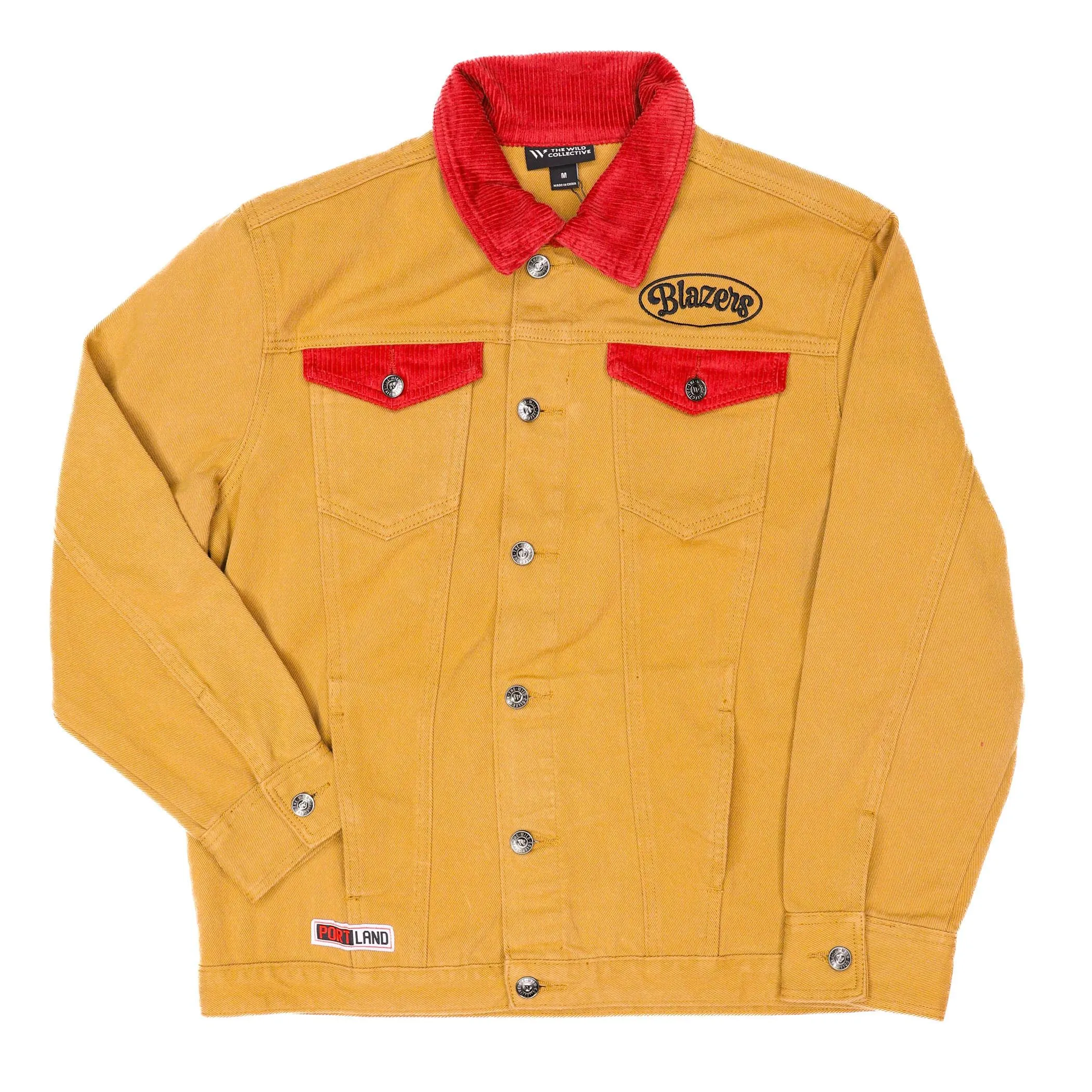 Portland Trail Blazers Wild Collective Women's Mustard Denim Jacket