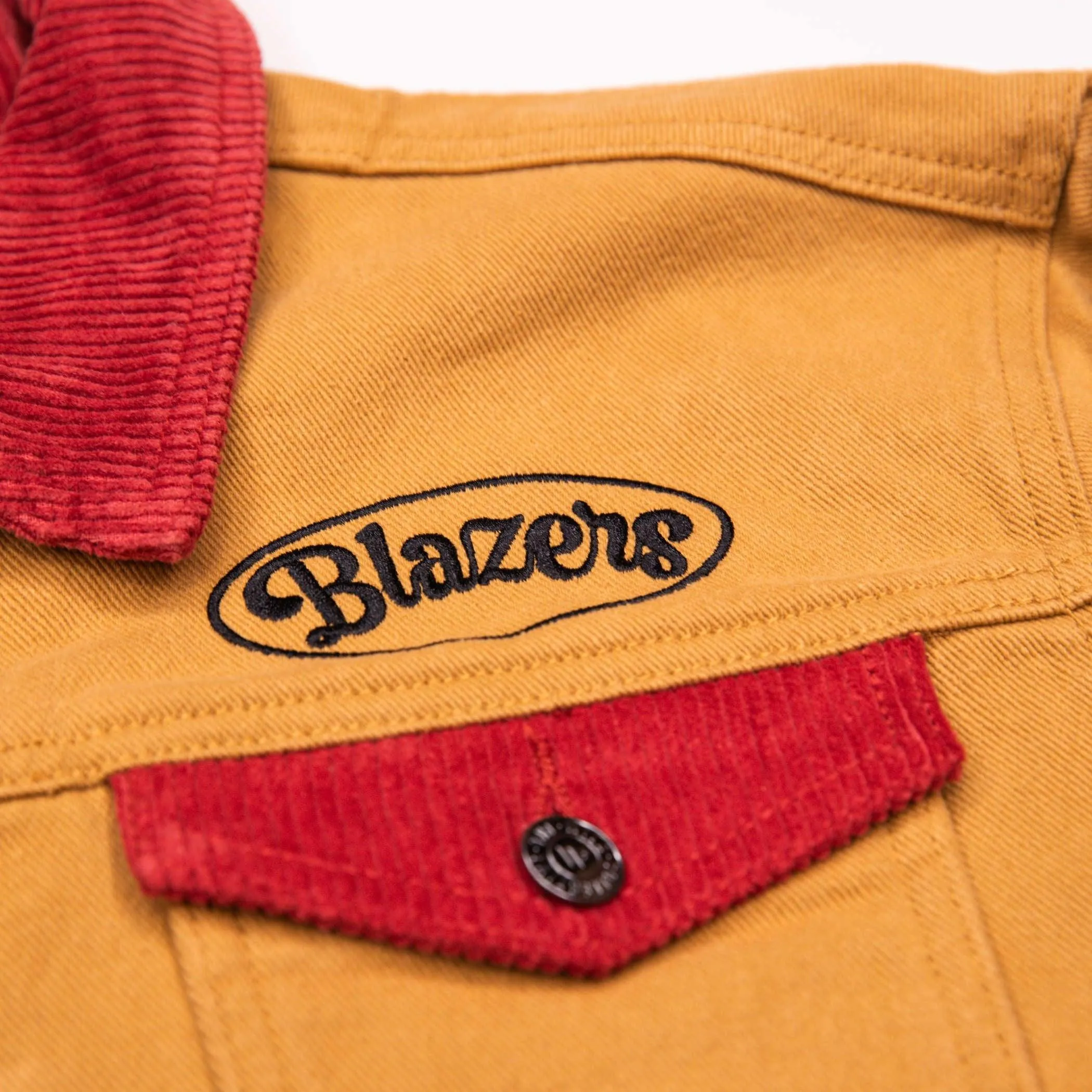 Portland Trail Blazers Wild Collective Women's Mustard Denim Jacket