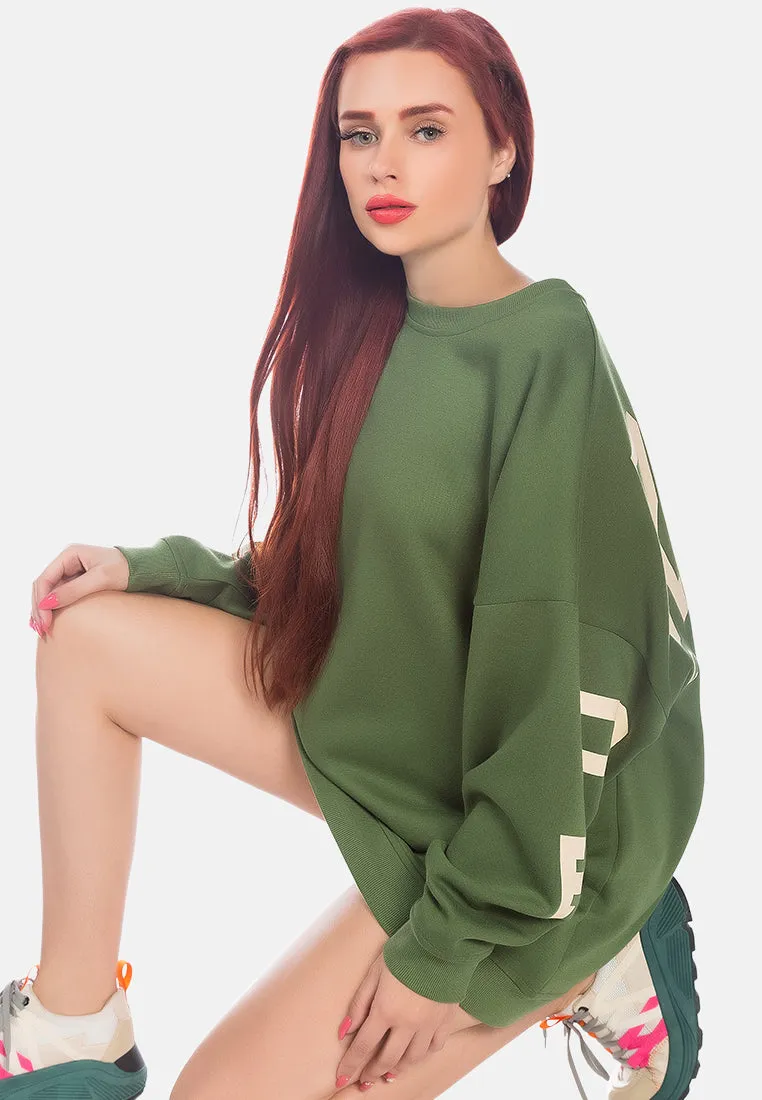 Printed Oversized Sweatshirt