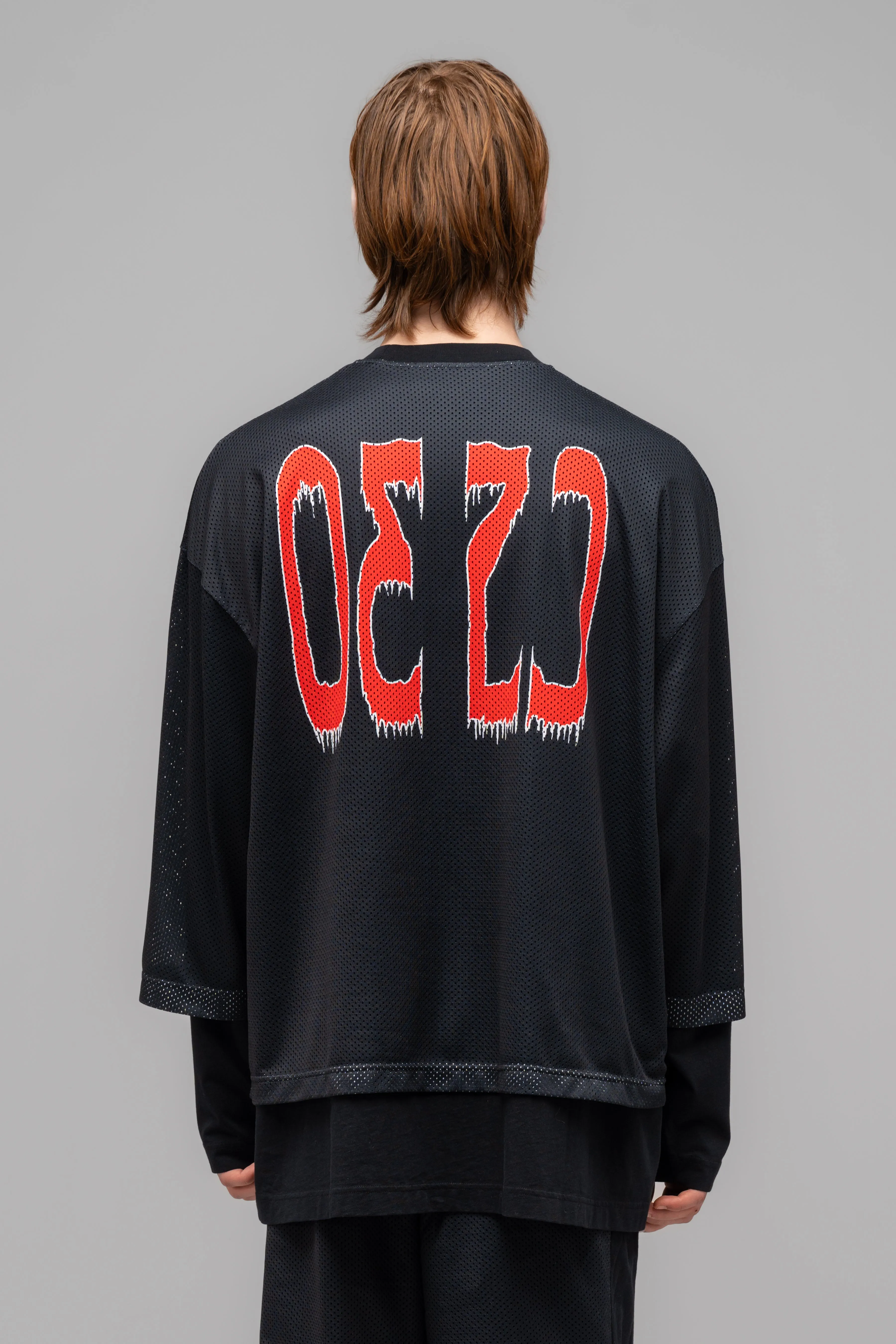 "GAME" LAYERED MESH LONGSLEEVE