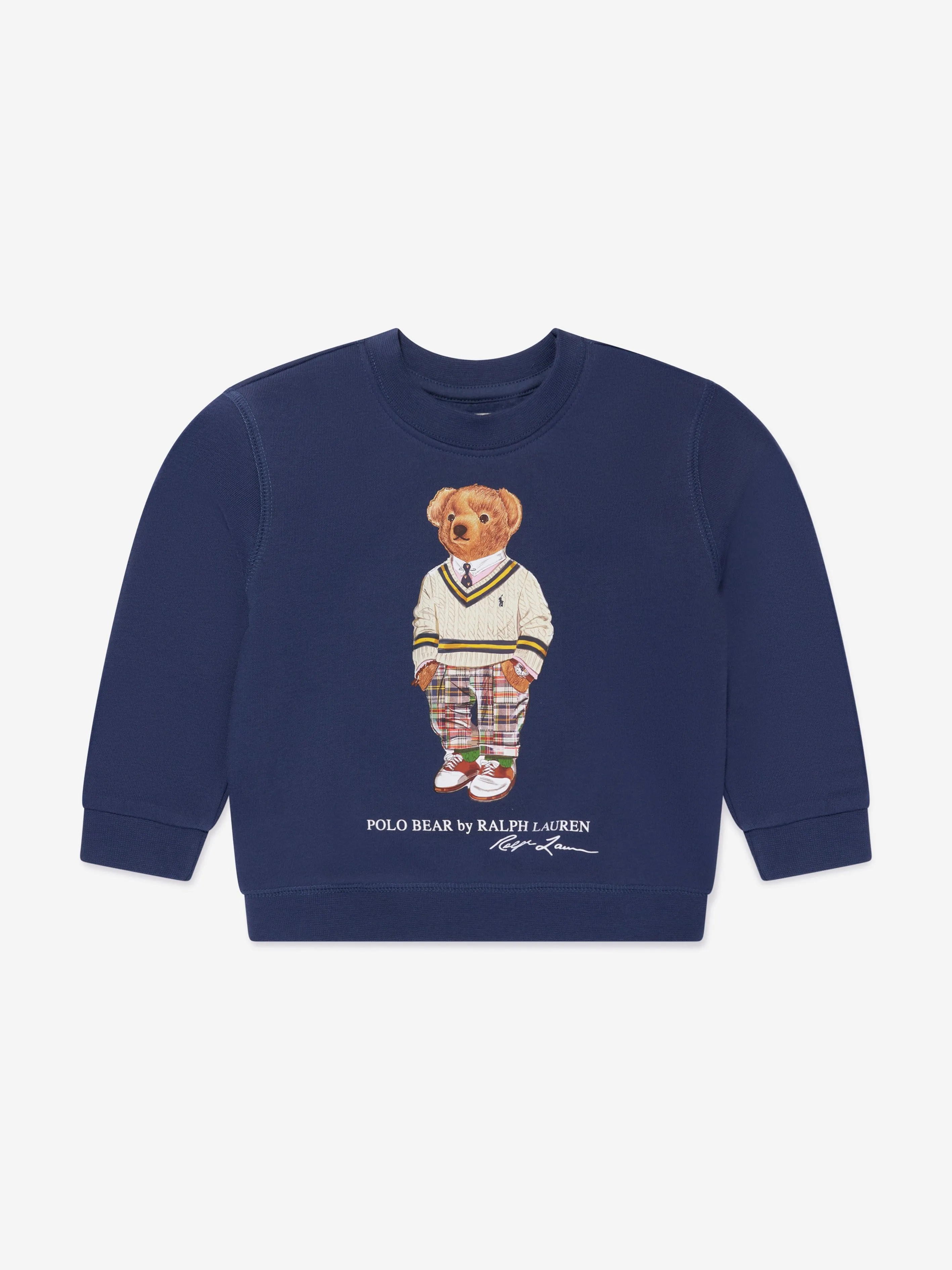 Ralph Lauren Baby Boys Bear Sweatshirt in Navy