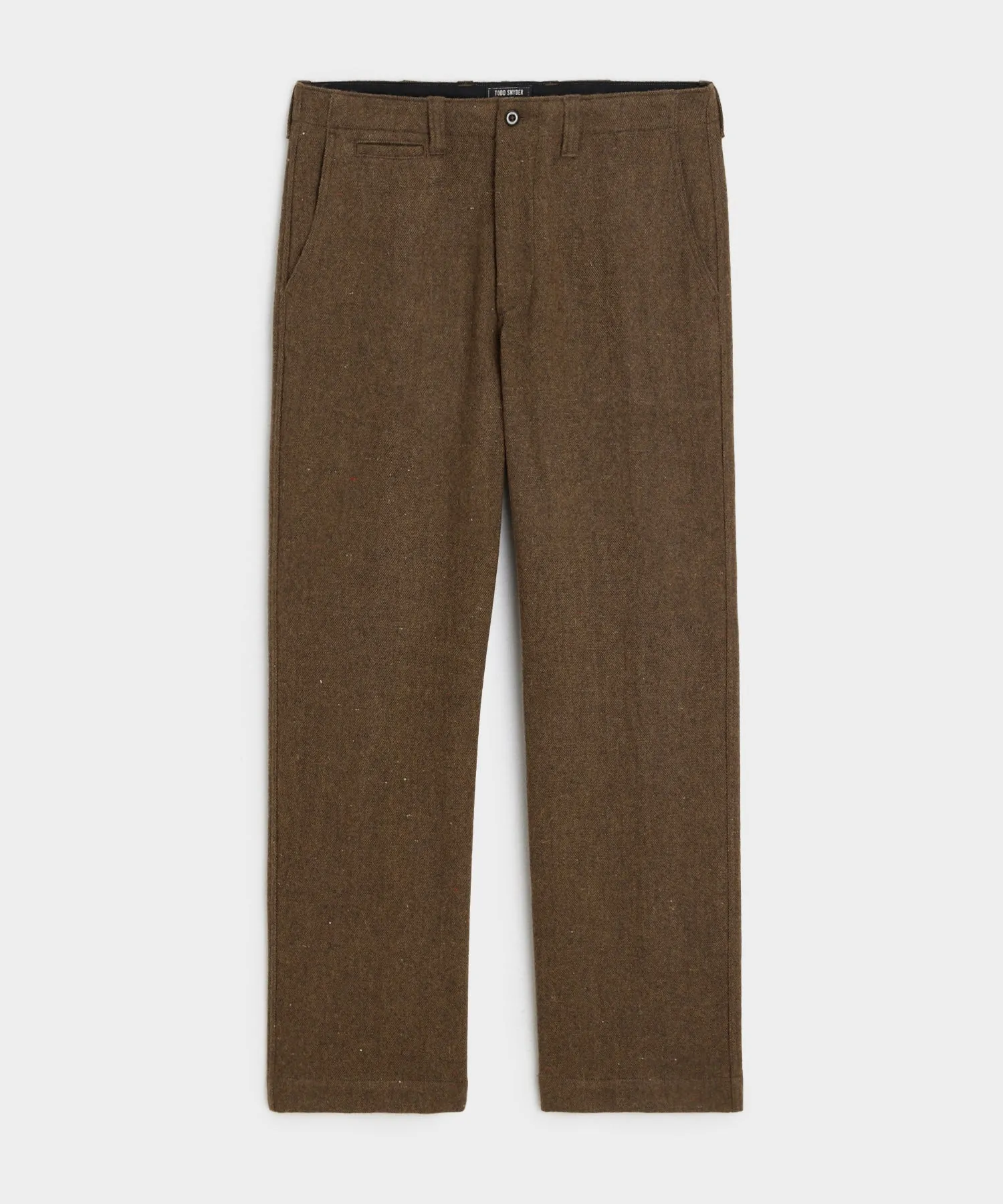 Relaxed Donegal Trouser in Dark Brown