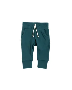 rib knit joggers CO - spruce