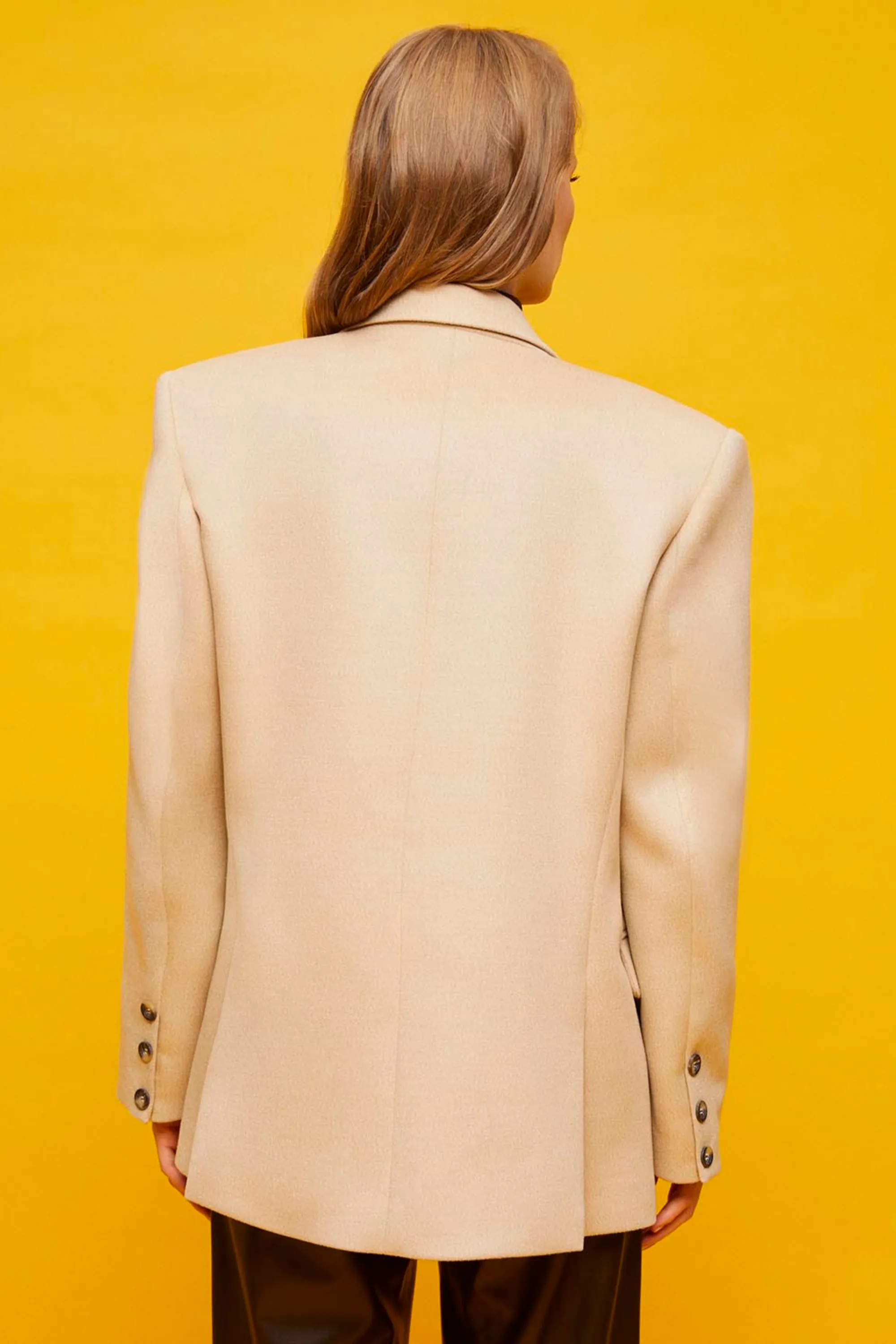 Shoulder Pad Cashmere Blazer (Final Sale)