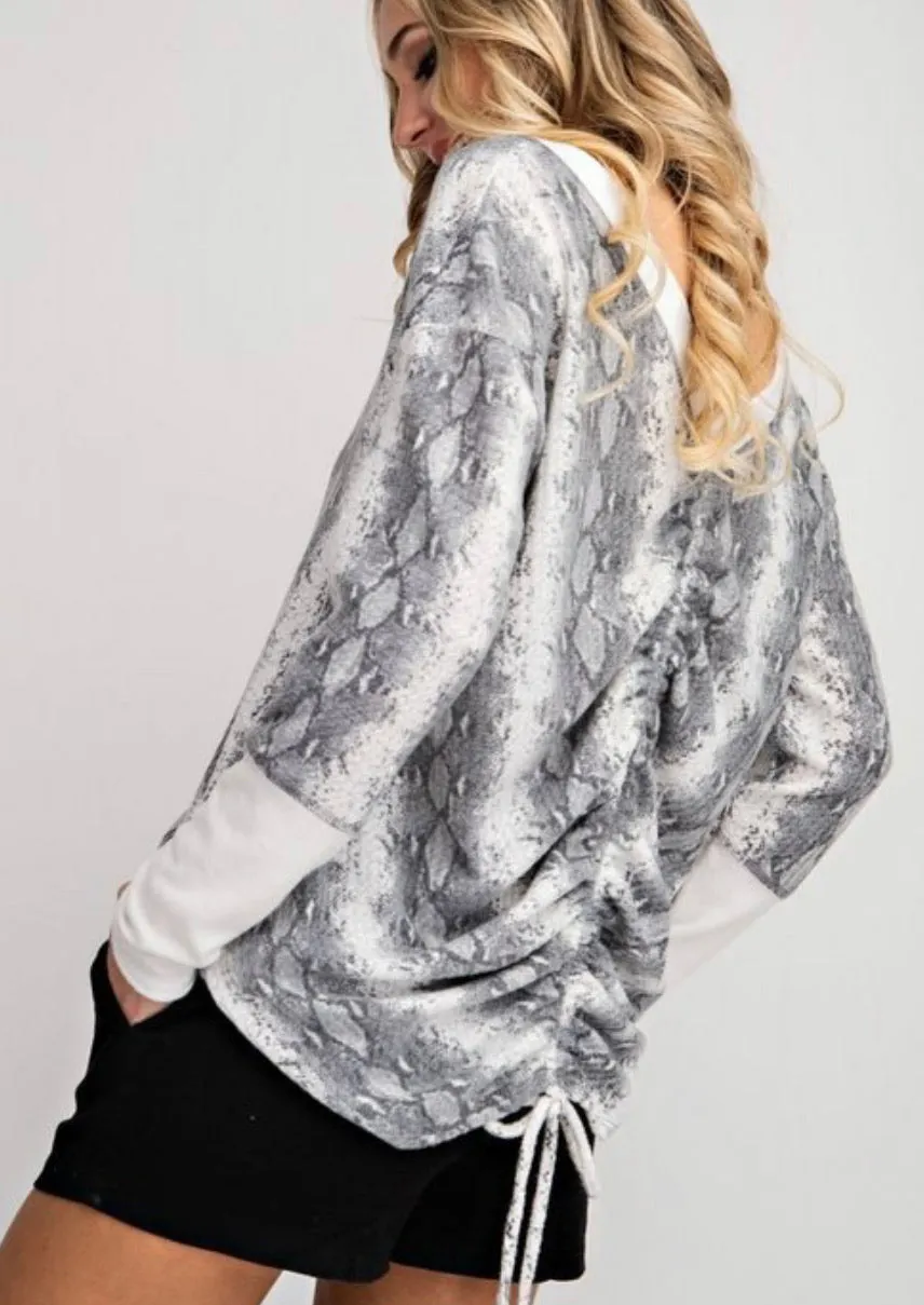 Snake Print Haley Sweater Top