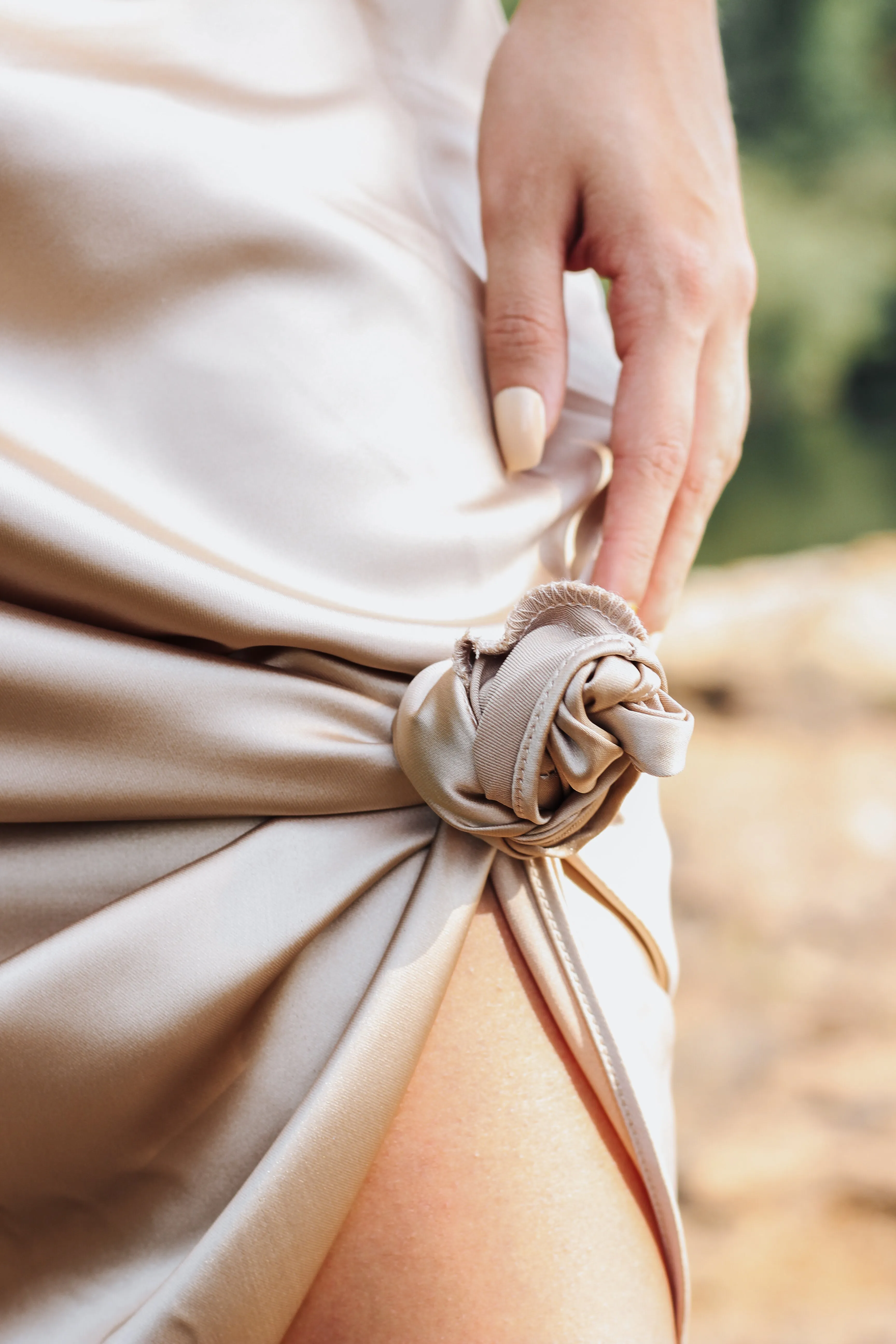 Street Style Gold Skirt