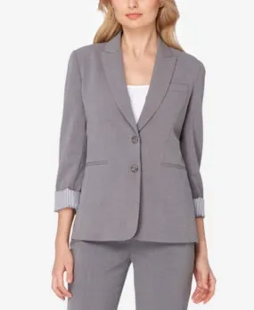 Tahari Asl Two-Button Peak-Collar Blazer, Size 2