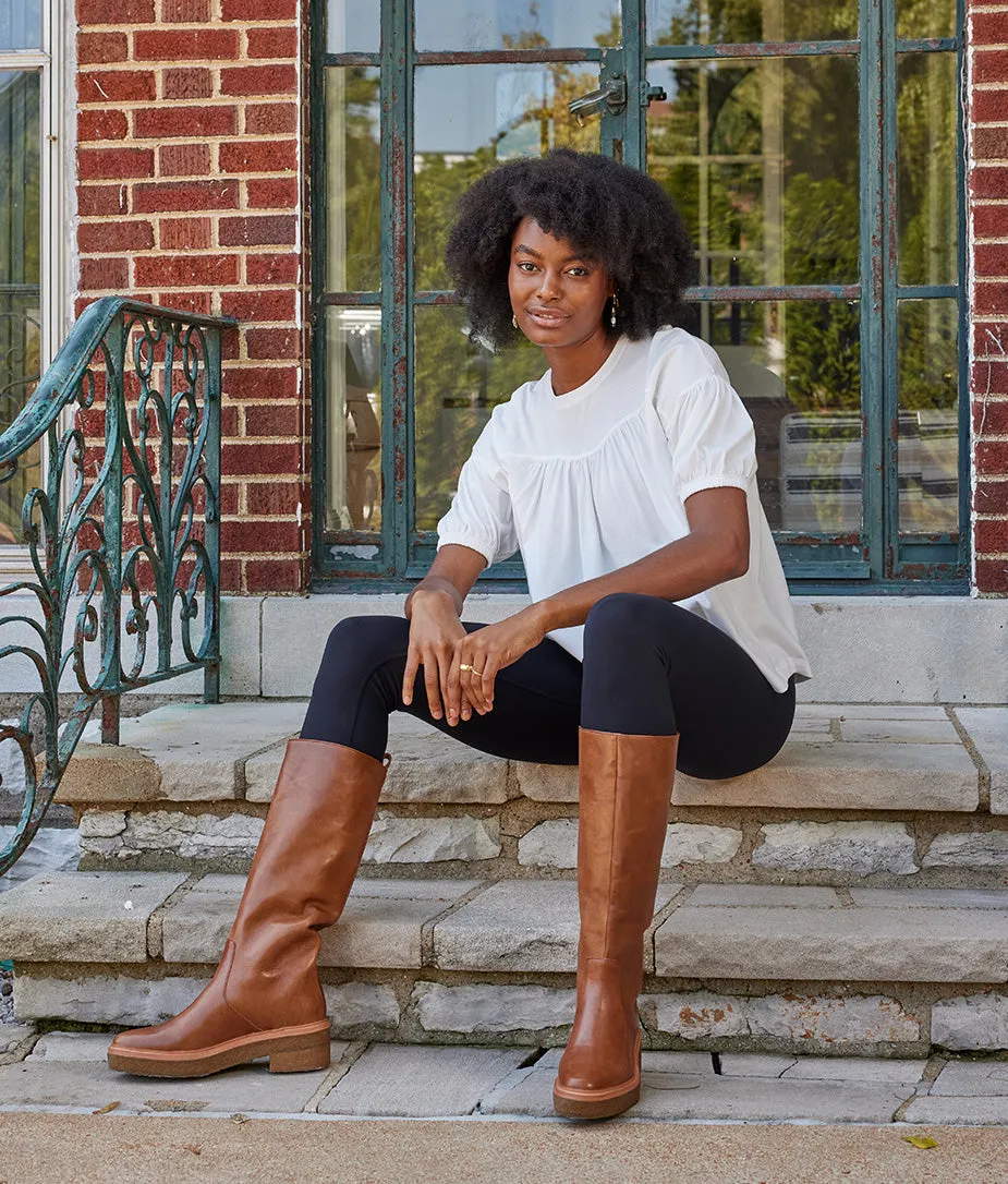 The Luxe Pima Breezy Tee - White Sand