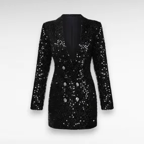 The Robinson Sequin Long Tail Blazer