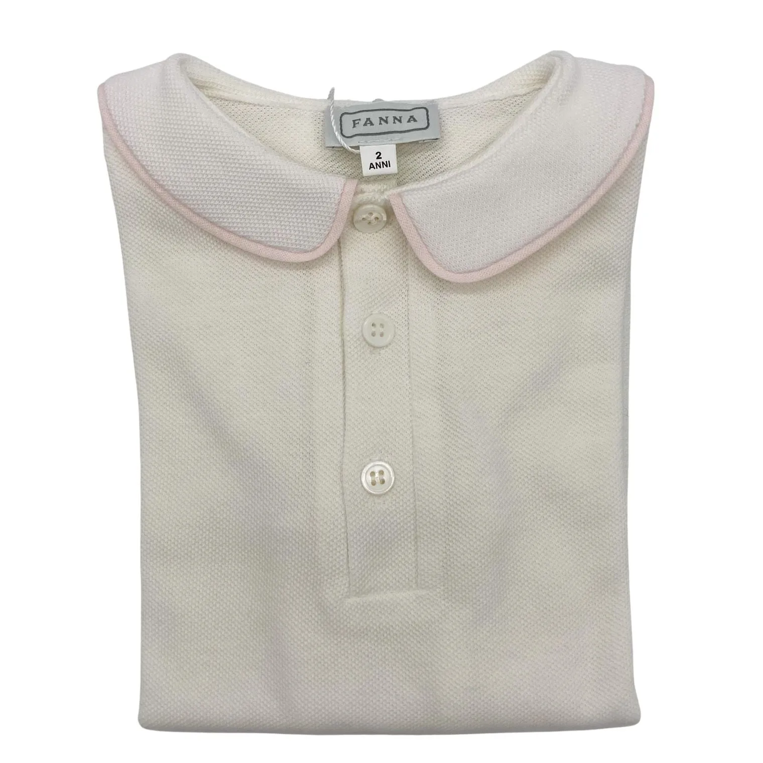 White Cotton Shirt with Embroidered Collar - Daphne