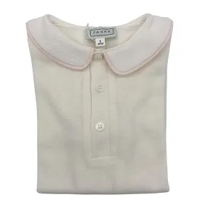 White Cotton Shirt with Embroidered Collar - Daphne