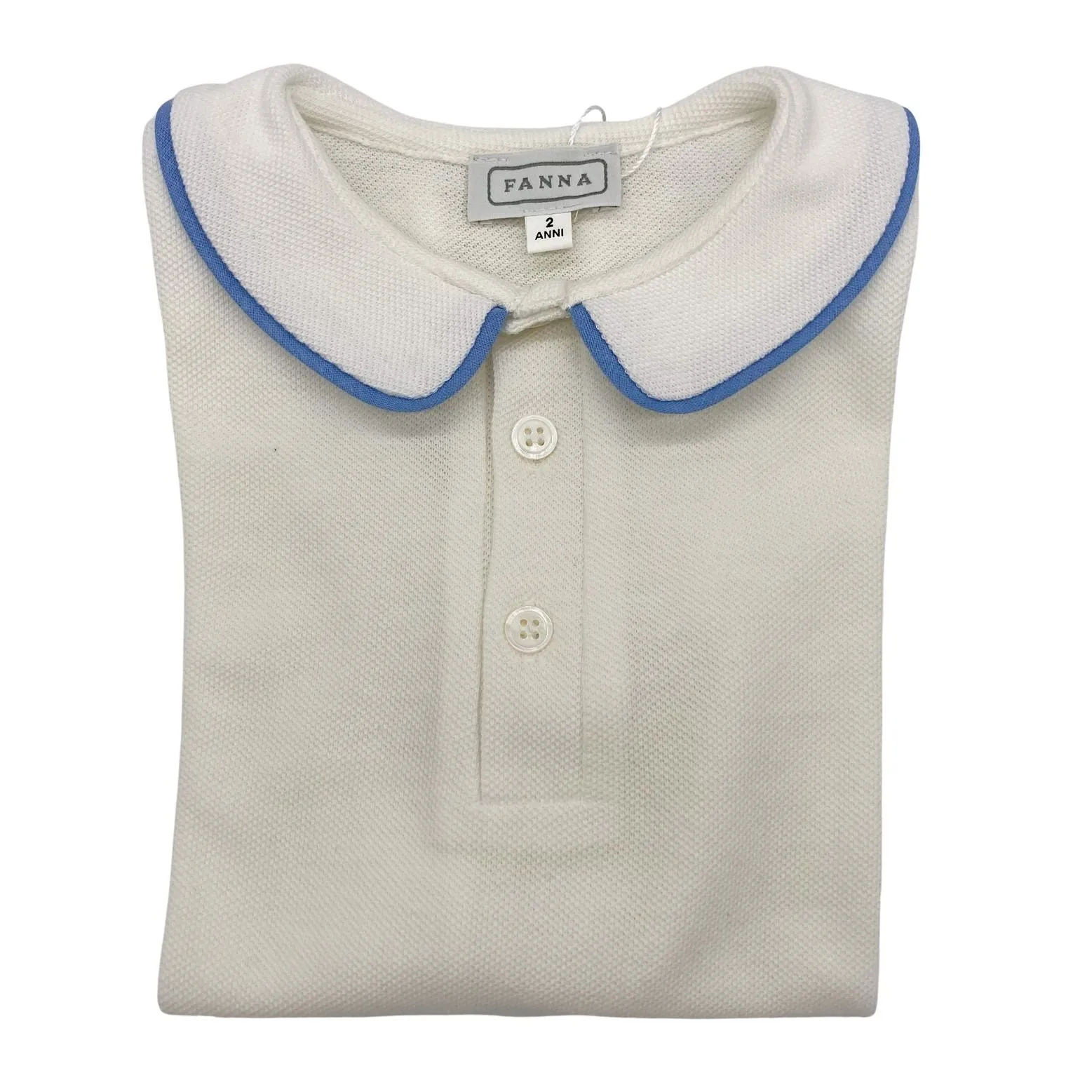 White Cotton Shirt with  Trimmed Collar - Enzo