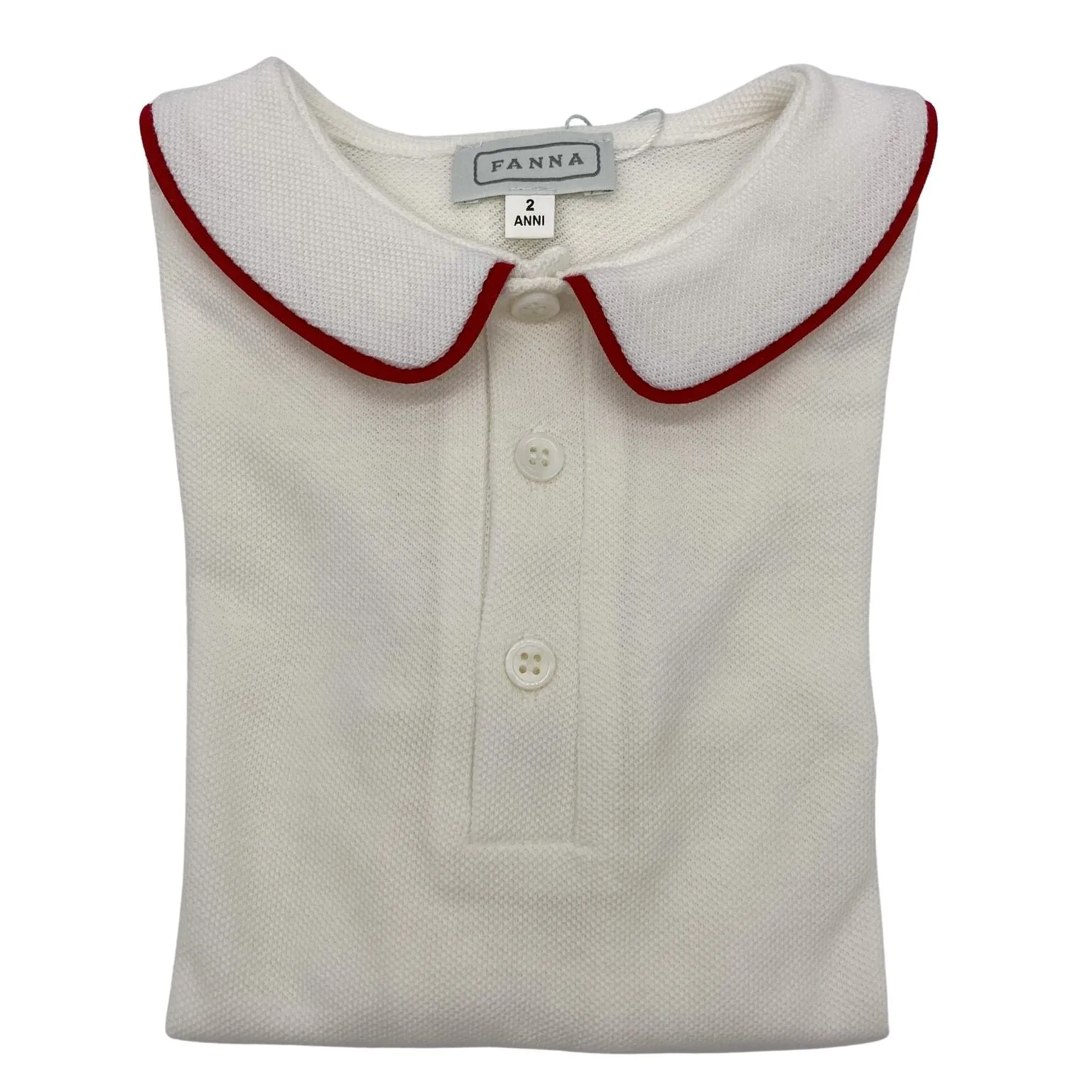 White Cotton Shirt with  Trimmed Collar - Enzo