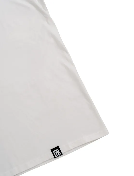 White DB Drop Shoulder Tee