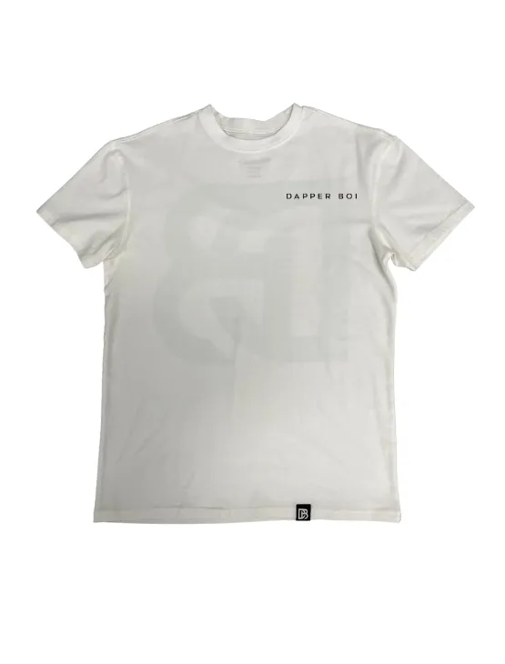 White DB Drop Shoulder Tee