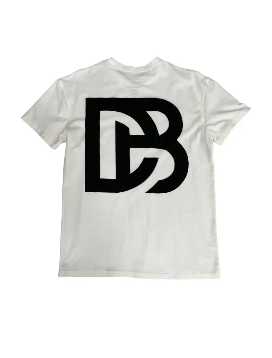 White DB Drop Shoulder Tee